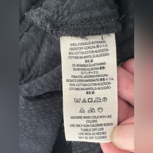 Free People Black Corduroy Flare Pants Patch Pockets Boho Size 12 - Picture 9 of 10